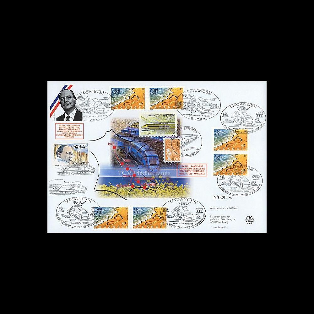 TGV-MED1 : 2001 - Inauguration & Lancement commercial TGV Méditerrannée