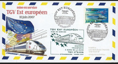 PE539-2 : 2007 - FDC à bord "Mise en Service TGV EST Européen Strasbourg-Paris Est"