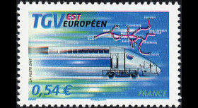 PE539-V : 2007 - TP 'TGV Est' normal + variété décalage des couleurs