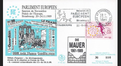 PE202 : 11-1989 - FDC Parlement européen "Chute du Mur de Berlin / Die Berliner MAUER"