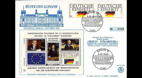 PE220 : 1990 : FDC 1er Jour TP 'Unité allde' - 'Réunification allde'