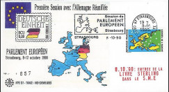 PE217 : 1990 - FDC '1ère Session du PE avec Allemagne réunifiée'