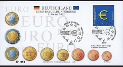 PE445-5 : 2002 - FDC 1er Jour TP 'Introduction de l'Euro' - Allemagne