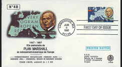 PE343 : 1997 - FDC USA '50e anniversaire du Plan Marshall'