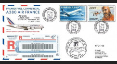 A380-89R : 2009 - Pli RECO '1er vol commercial Paris-NY A380 Air France'