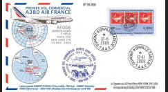 A380-90T1 : 2009 - Pli TAAF '1er vol commercial Paris-NY A380 Air France'