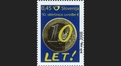PE570-SLOVE-N : 2009 - 1 valeur TP Slovénie '10 ans de l'Euro'