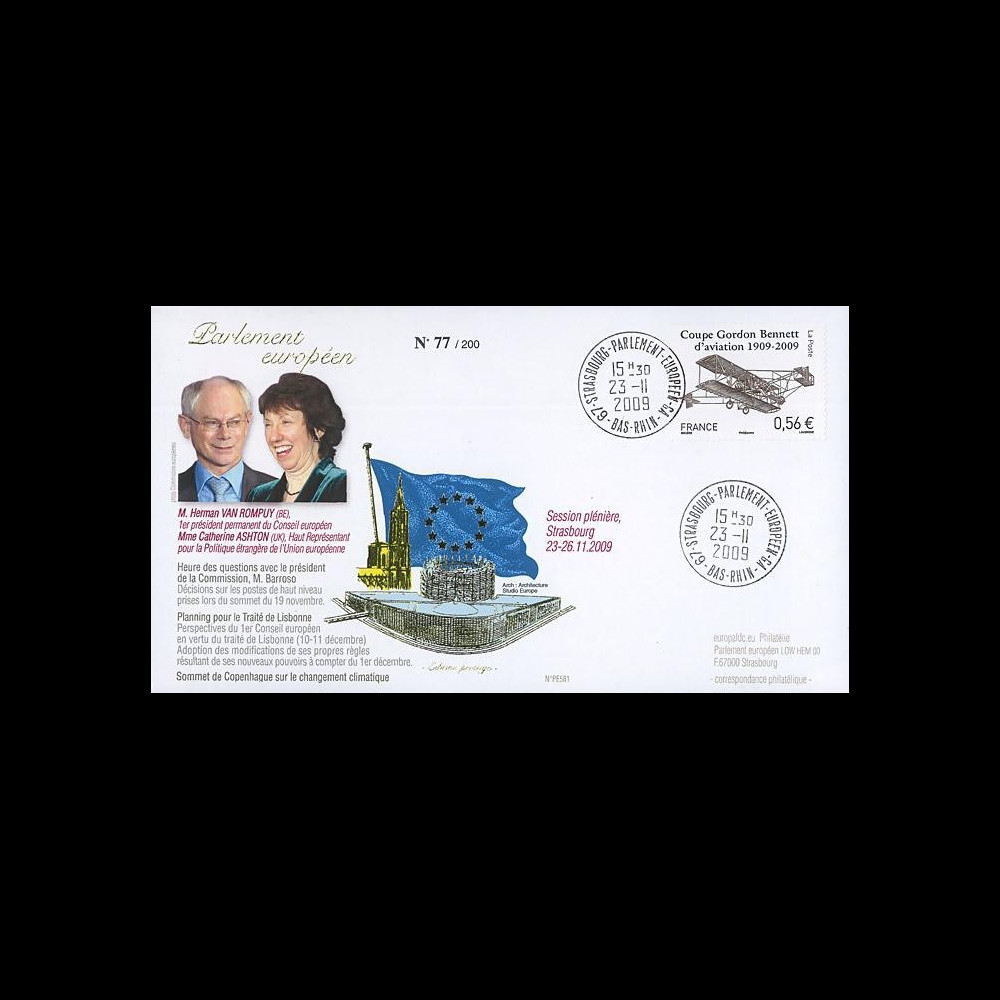 PE581 : 2009 - FDC Session PE 'Election 1er pdt permanent