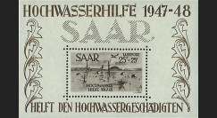 SAR48BF2 : 1948 - Bloc-feuillet N°2 Sarre "Aide aux sinistrés des inondations 1947-48"