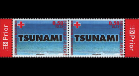 PE494-BO5NP : 2005 - Paire 2 valeurs Belgique 'Croix Rouge - Tsunami'