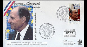 PE332-2 : 1997 - 1er Jour TP hommage à Mitterrand - Paris