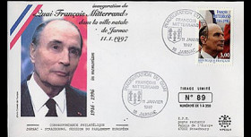 PE332-3 : 1997 - 1er Jour TP hommage à Mitterrand - Jarnac