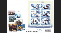 A380-95 : 2008 - FDC Union des Comores 1er Jour du bloc "Airbus A380