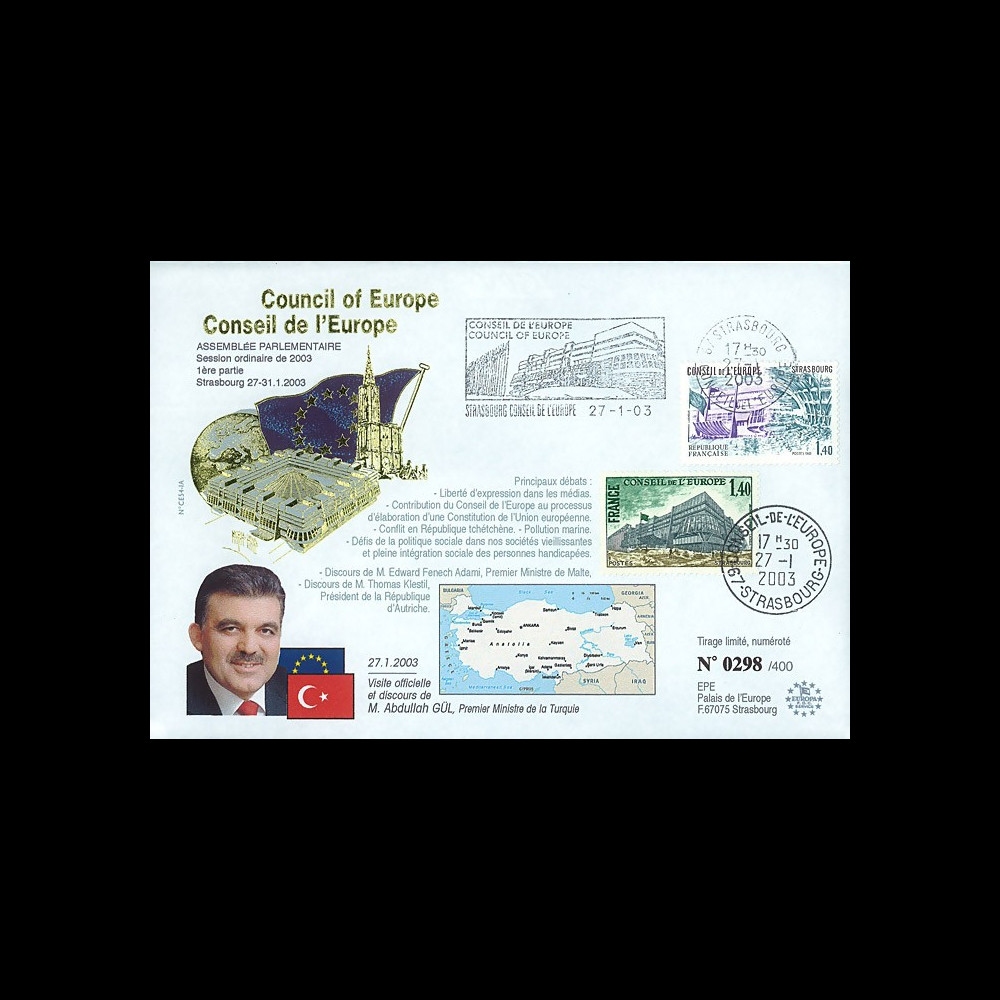 CE54-IA : 2003 - Session du CE Visite officielle du 1er Ministre de Turquie