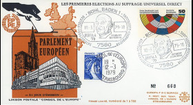 EPE2LA : 1979 - FDC Allemagne cachet spéciale 'Robert Schuman - BÜFILA'79'