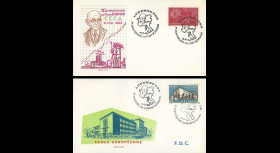 LUX3 : 1960 - 2 FDC 1er Jour TP Luxembourg '20e anniversaire Plan Schuman'