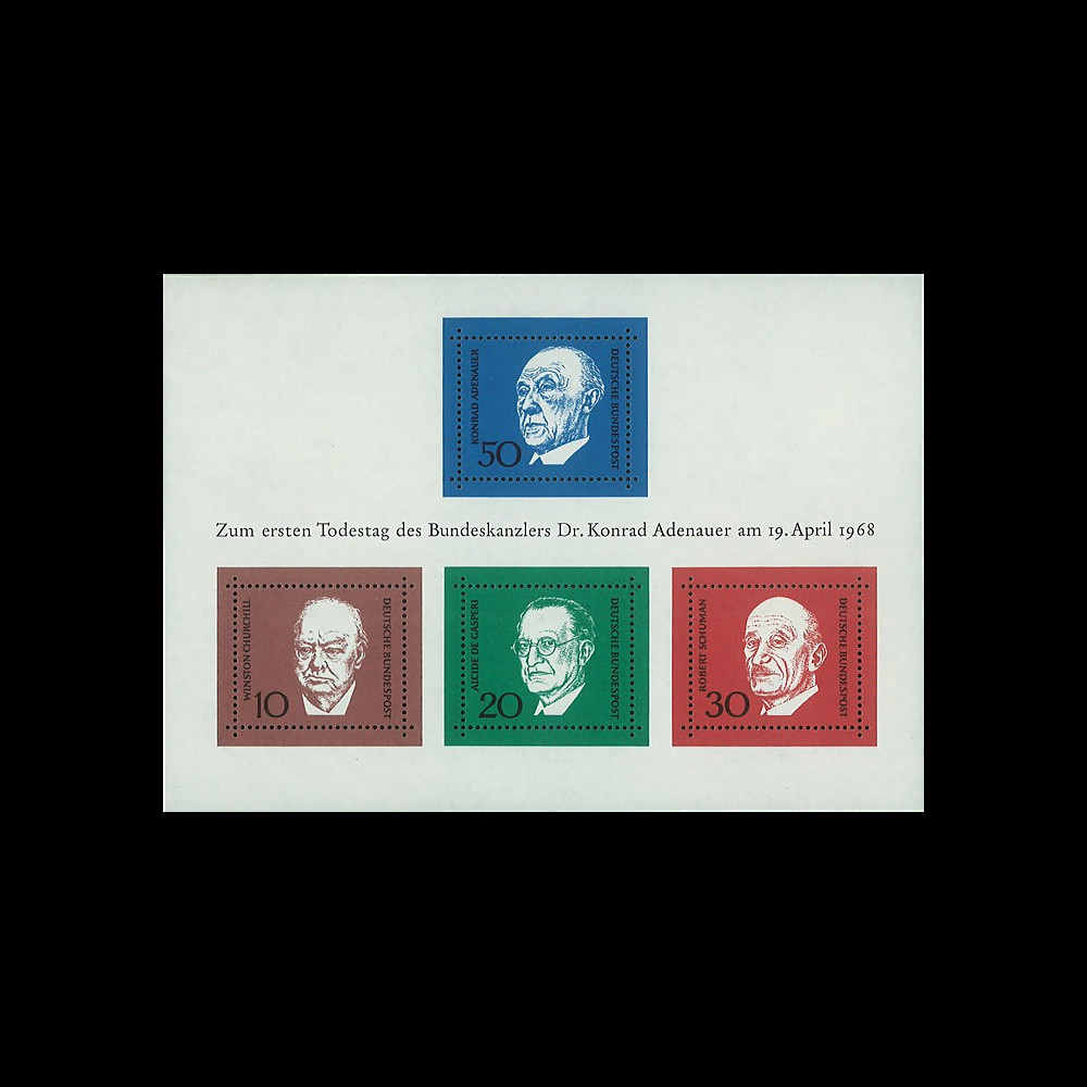 ALL68BF : 1968 - Bloc Allemagne 'Chancelier Adenauer