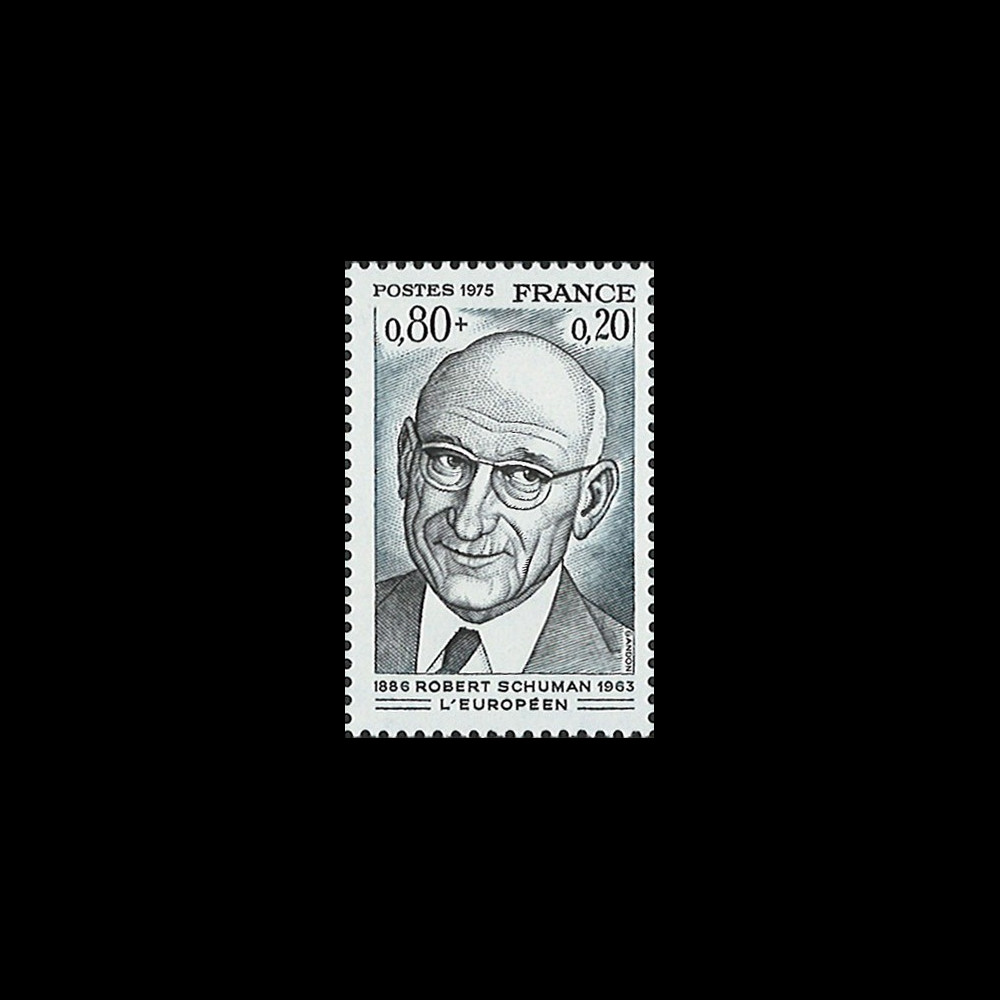FE29 : 1975 - Timbre-poste France 'Robert Schuman