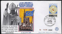 PAP3 type1 : 1988 Pape Jean-Paul II Eucharistie à la Cathédrale de Strasbourg