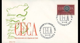 CECA8 : 1961 - FDC Luxembourg '10e anniversaire de la signature de la CECA'
