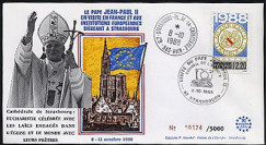 PAP3 type2 : 1988 Pape Jean-Paul II Eucharistie à la Cathédrale de Strasbourg