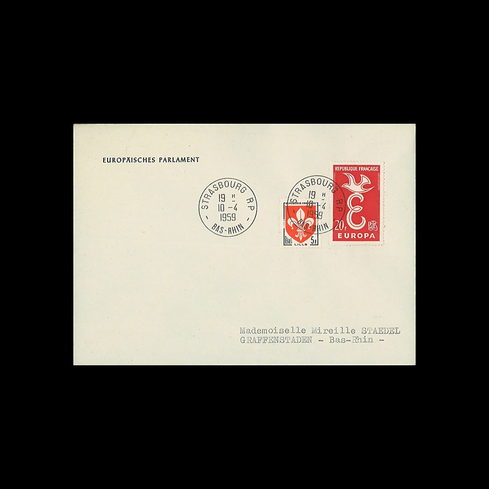AP6 : 1959 - Env. de service PE '6e session de la présidence de Schuman' AP6 : 1959 - Env. de service PE '6e session de la présidence de Schuman'