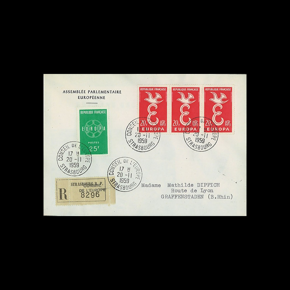 AP10a : 1959 - Env. de service PE RECO '10e session de la présidence de Schuman' AP10a : 1959 - Env. de service PE RECO '10e session de la présidence de Schuman'
