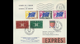 AP36E : 1963 - Env. de service CE EXPRES - session extraordinaire Parlement eur. 'Hommage à Robert Schuman'