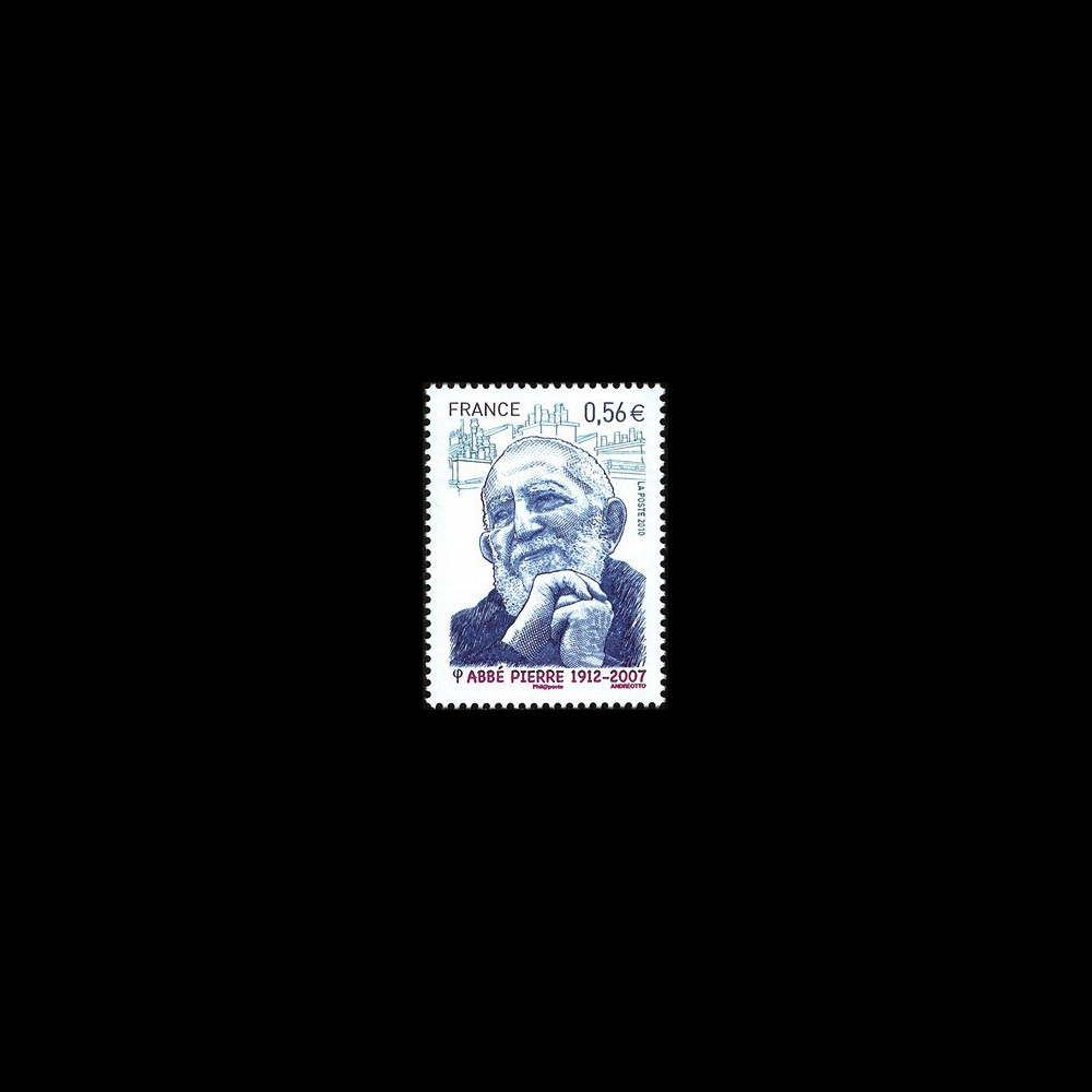 ABP4N : 2010 - Timbre-poste gommé 'Abbé Pierre 1912-2007' ABP4N : 2010 - Timbre-poste gommé 'Abbé Pierre 1912-2007'