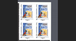 HAITI-N2B4 : 2010 - Bloc de 4 TPP 'Europe Solidarité Haïti 2010' - Monde 20g