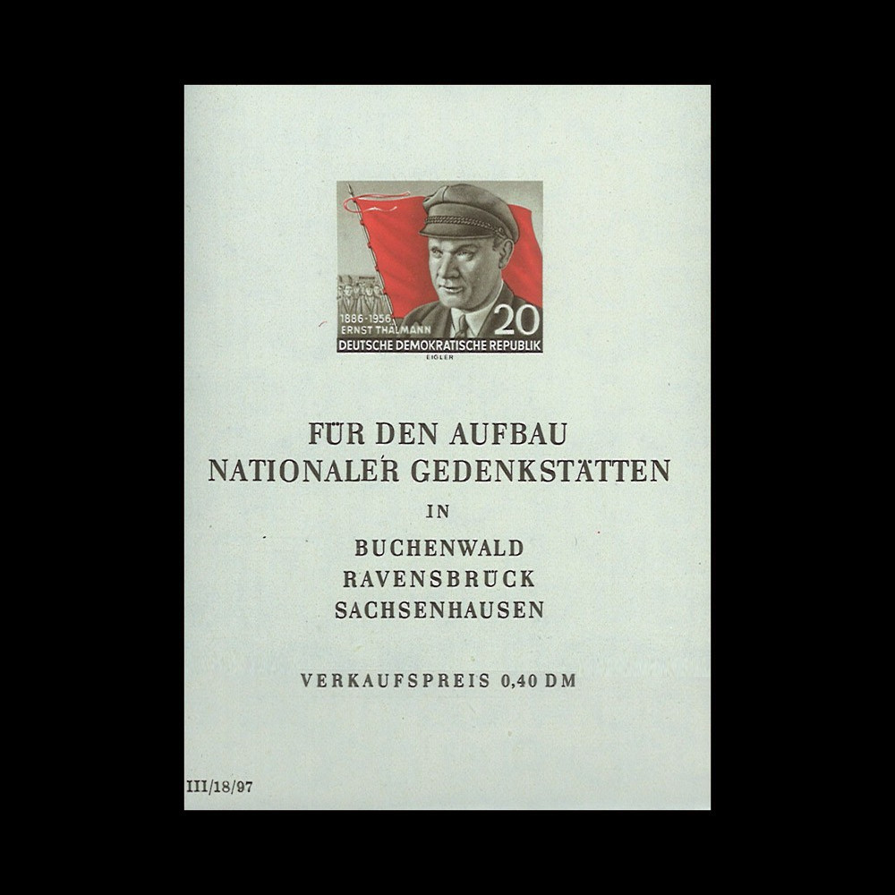 DDR8BF : 1956 - Bloc DDR 'Thälmann