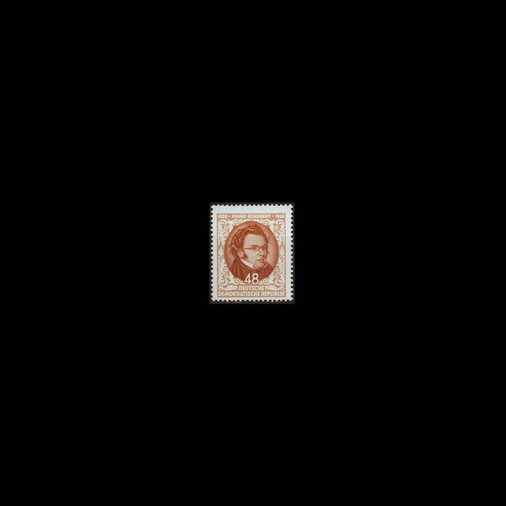 DDR139 : 1953 - 1 valeur DDR '125e anniversaire de la mort de Franz Schubert'