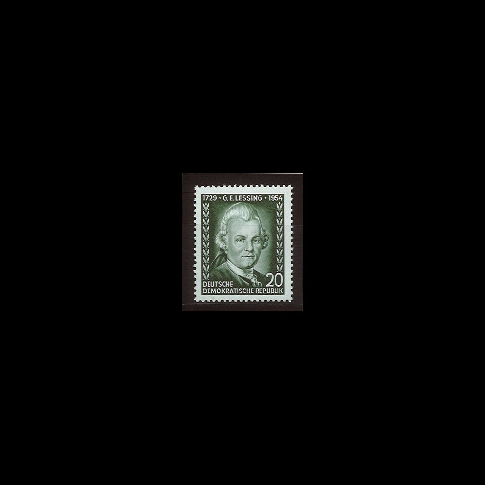 DDR146 : 1954 - 1 valeur DDR '225e anniversaire de l'écrivain Gotthold Ephraim Lessing'