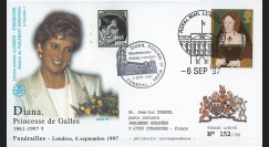 PE348SP-1 : 1997 - FDC Grande-Bretagne 'Funérailles de Lady Diana'