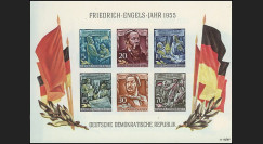 DDR7BF : 1955 - Bloc DDR '135e anniversaire de la naissance du philosophe Engels'