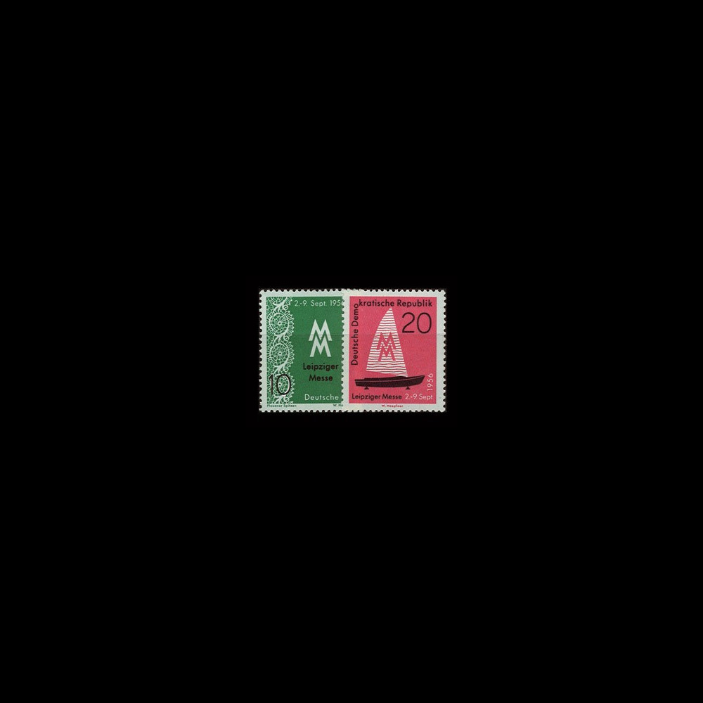 DDR261-262 : 1956 - 2 valeurs DDR 'Foire d'automne de Leipzig'