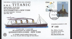 TITANIC98-3 : 1998 - FDC  "86e anniversaire du voyage inaugural du Titanic" - Cobh