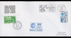AR 23LA : 1984 - Env. officielle Parlement eur. Ariane V11 sat. SPACENET 2 & MARECS B2