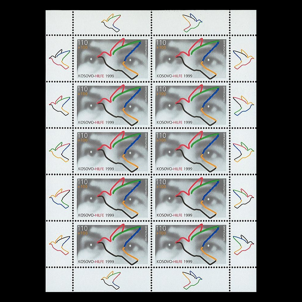 KO-D99BF : 1999 - Bloc-feuillet d'entraide 'Kosovo Hilfe'