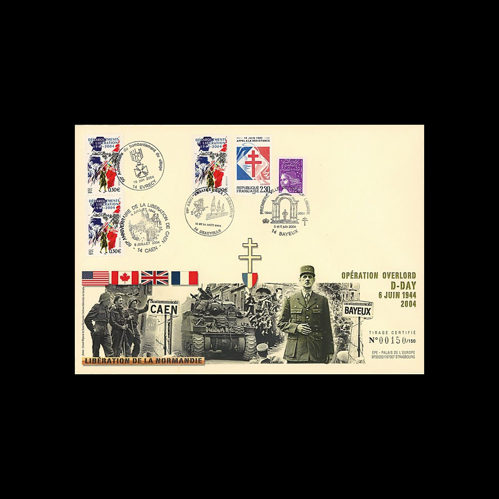 DEB 04-5 : 2004 - FDC D-Day - Libération de la Normandie