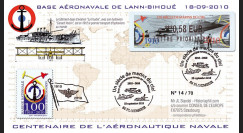 AERONAV10-1P : 2010 - Pli “100 ans Aéronautique Navale - Foudre + hydravion” - Ploemeur