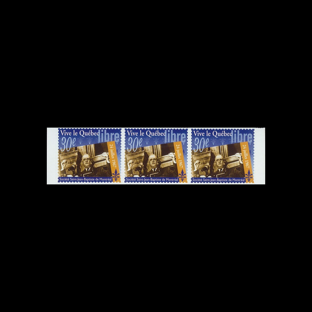 DG97-SJBM3 : 1997 - Bande 3 TP "30e Vive le Québec libre!" St-Jean-Baptiste de Montréal