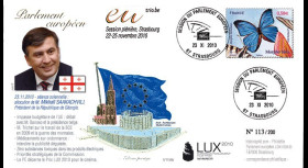 PE596 : 2010 - FDC PE "Discours du Président de la République de Géorgie