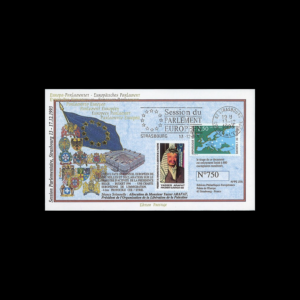 PE275 : 13.12.93 - Session du PE "Discours de M. Yasser Arafat