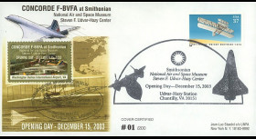CO-RET V16 : 2003 - USA - FDC "Concorde F-BVFA au musée de Smithonian"