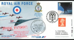 CO 03-RAF1 : 2003 - FDC GB "Royal Air Force - Annonce du retrait définitif de Concorde"