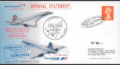 CO 03-RET-T1 : 2003 - FDC GB "Communiqué officiel - Annonce du retrait de Concorde"