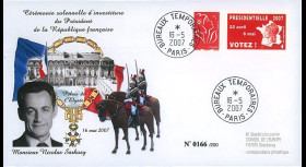 EP07-4a : 2007 - Pli "Présidentielles 2007 - Investiture de Sarkozy" - TAD BT Paris