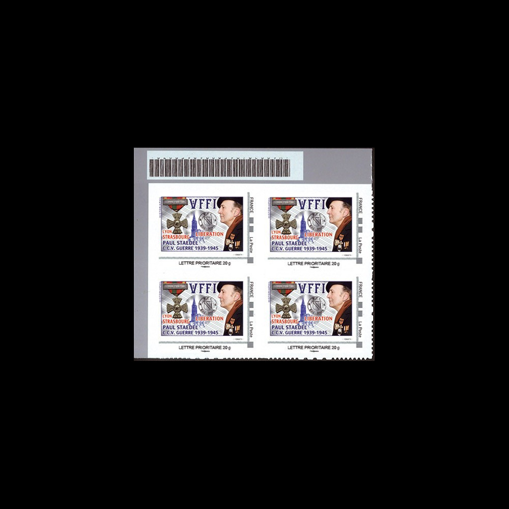 DG10-16PSB4 : 2010 - Bloc de 4 TPP "Libération de Lyon & Strasbourg - Staedel C.C.V. 39-45"