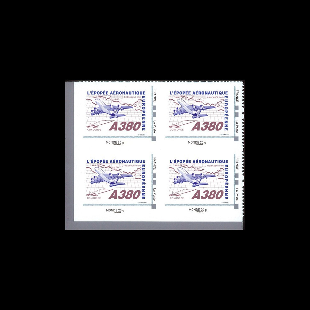 A380-109NMB4 : 2010 - Bloc 4 TPP "A380 volant vers l'Amérique et Concorde" / Monde 20g